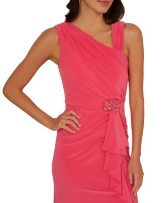 Adrianna Papell Women's Asymmetrical Ruffled Gown - Macy's