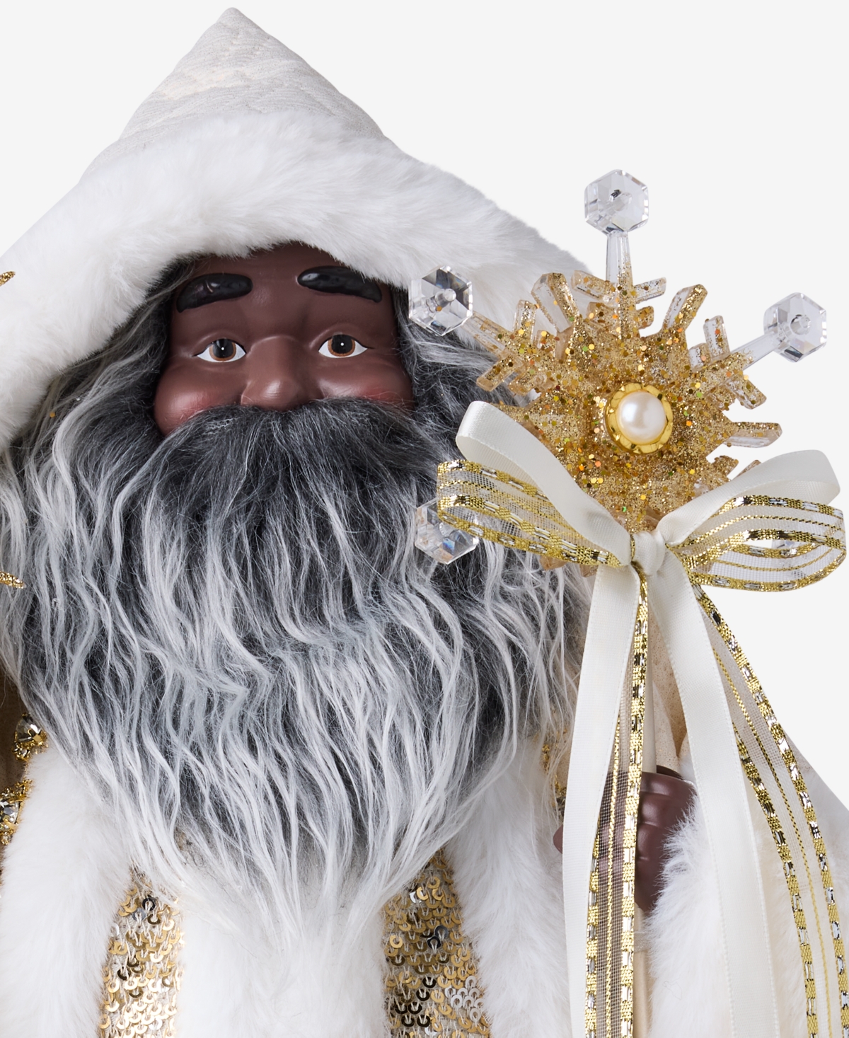 Holiday Lane Opulent African American Santa, Macy's Exclusive