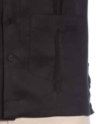 Men's 100% Linen Short Sleeve 4 Pocket Guayabera Shirt