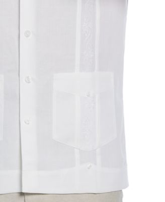 Short-Sleeve Embroidered Guayabera Shirt