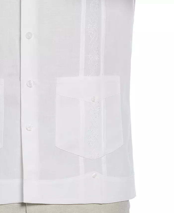 Short-Sleeve Embroidered Guayabera Shirt - thumbnail 3