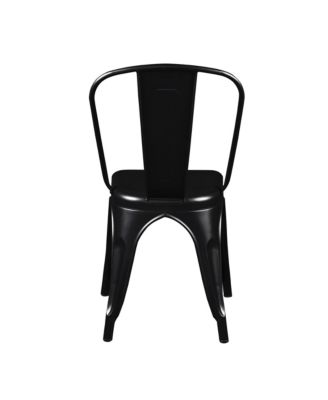 Set of Four Sturdy Steel Side Chairs for Dining or Kitchen