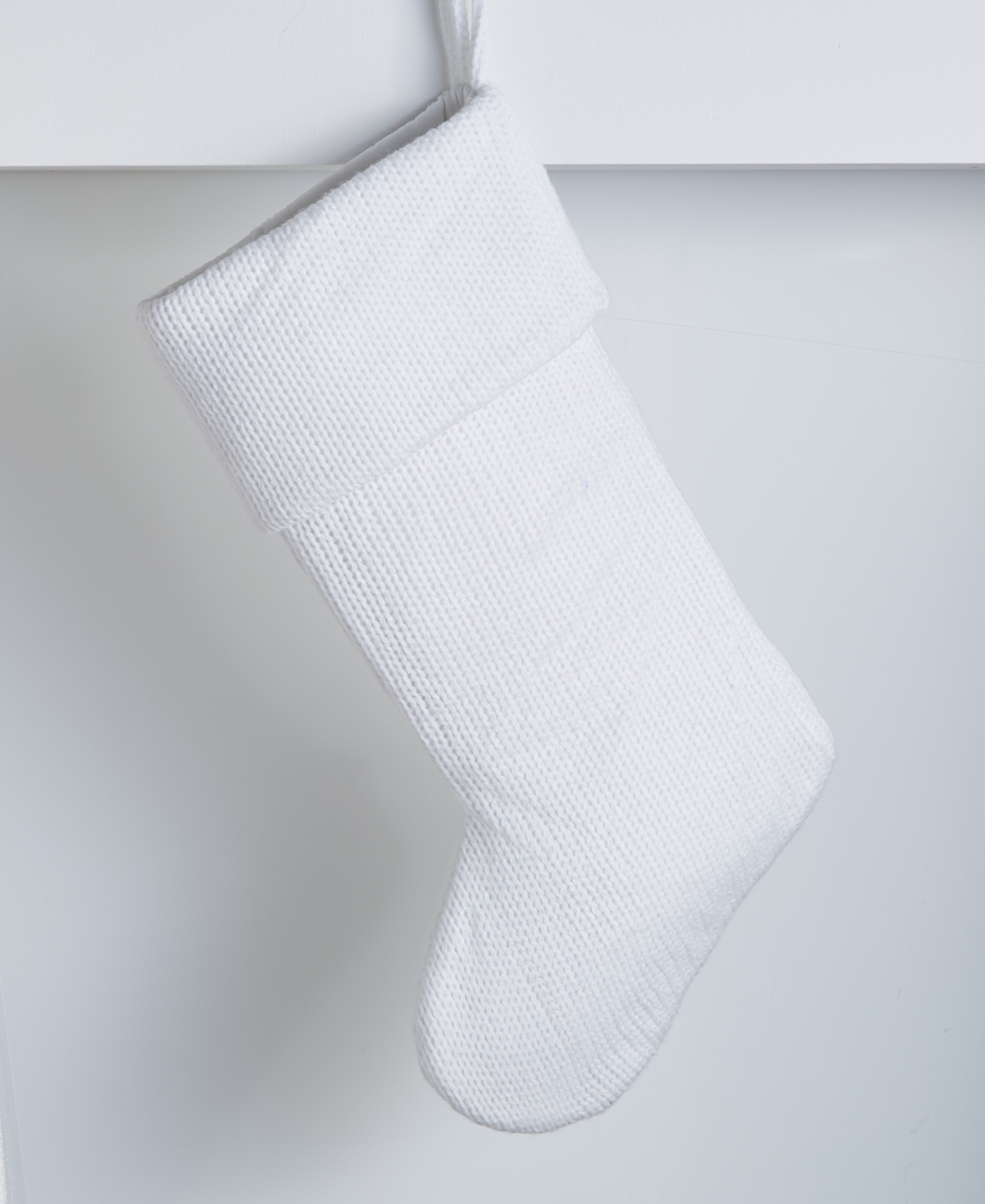 Holiday Lane Whimsy White Stocking With Pom Poms, Macy's Exclusive In White
