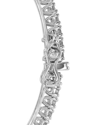 Diamond Bangle Bracelet (4 ct. t.w.) in 14k White Gold