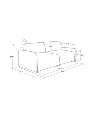 86" Polyester Tigard Convertible Sofa