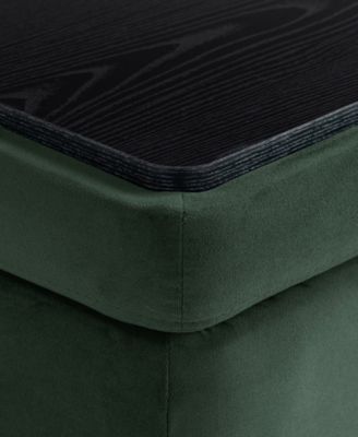 24" Velvet Kyoto Small Storage Ottoman