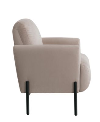 35.3" Velvet Kyoto Accent Chair