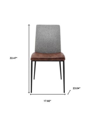 Set of 2 Stainless Steel Chairs for Dining Room or Office Seating