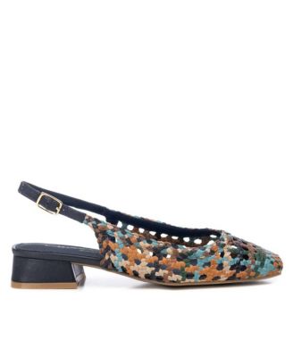 Carmela Leather Women's Slingback Braided Sandals By XTI