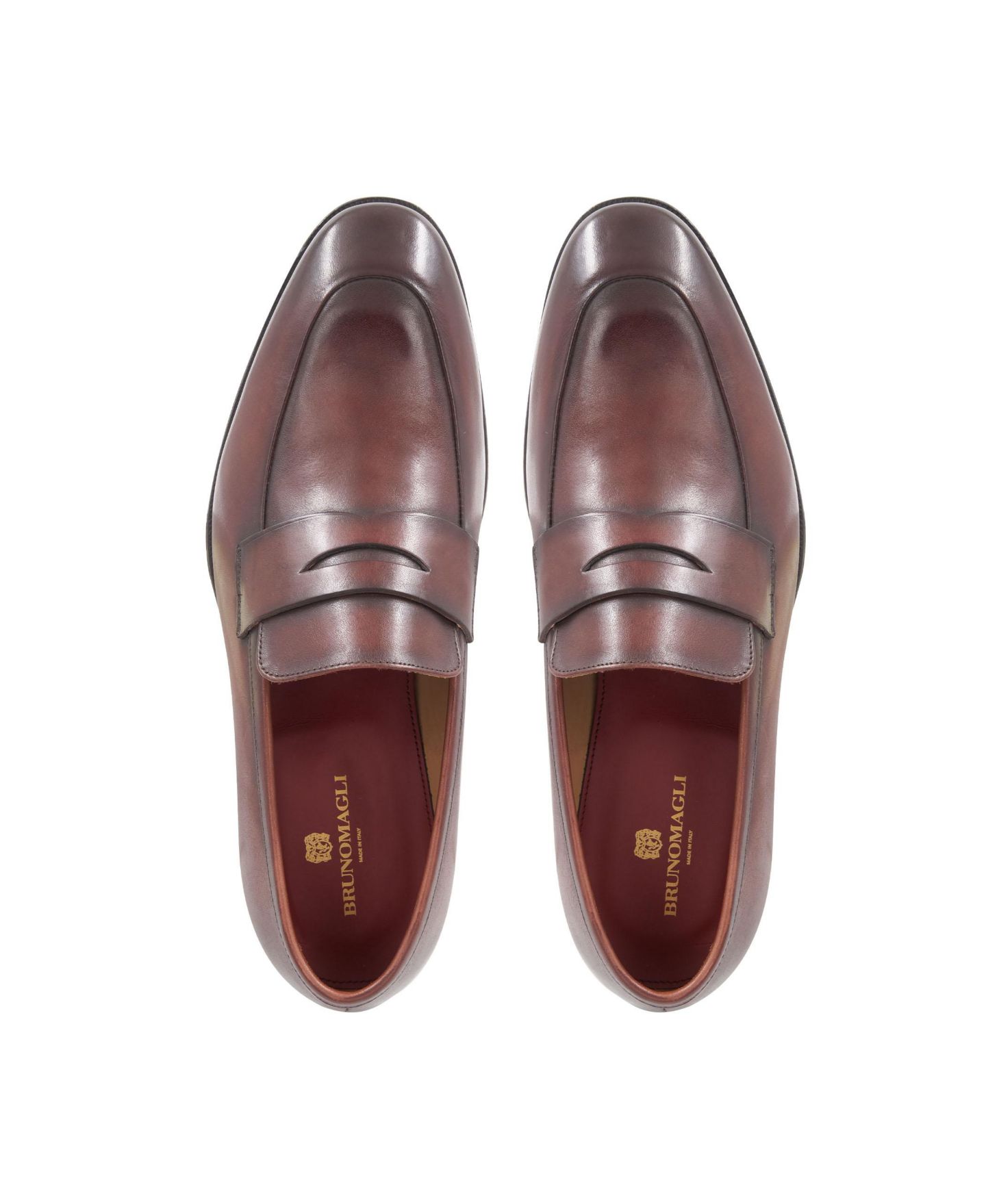 Мужские туфли Bruno Magli Maioco Penny Slip On Dress Loafers, цвет: Cafe — фото 5