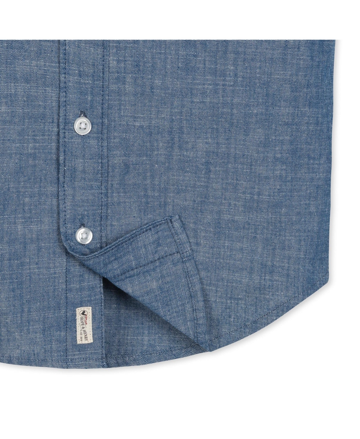 Hope & Henry Boys Short Sleeve Chambray Button Down Shirt
