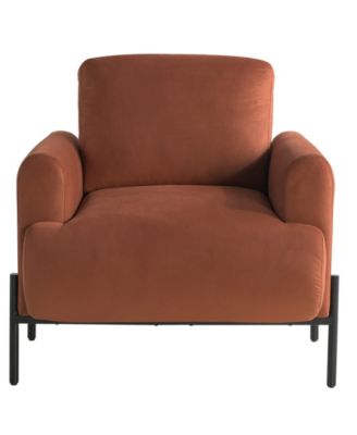 35.3" Velvet Kyoto Accent Chair