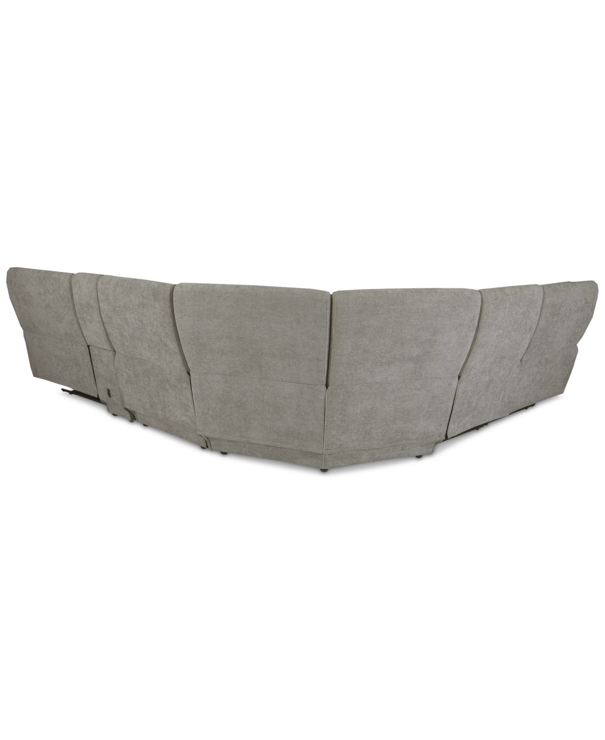 Macy's Ozryn 6-pc. Fabric Sectional With Console And 2 Power Motion Chairs, Exclusively At  In Gray