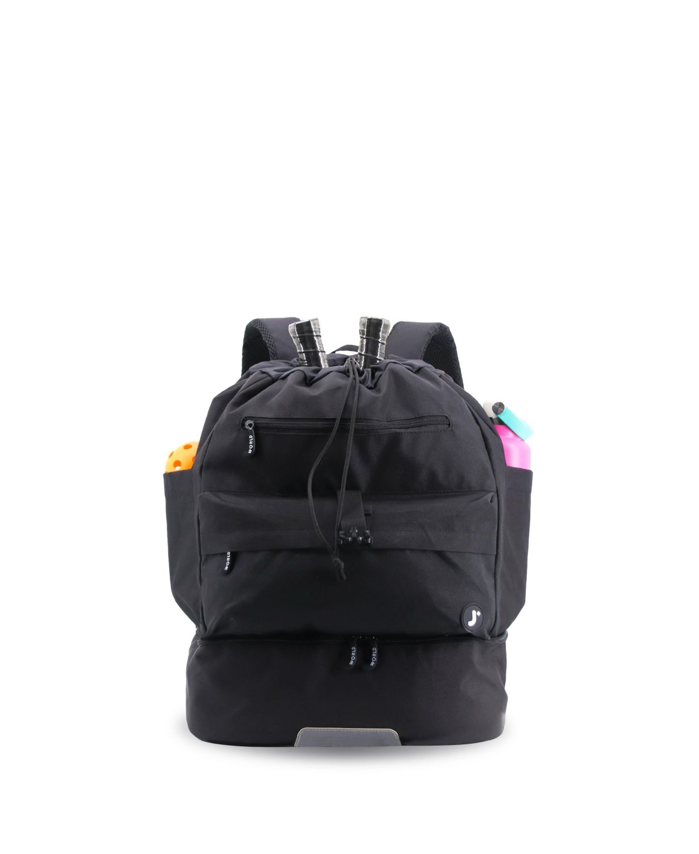 Рюкзак J World ACE Racket Sports with Racket Protection & Multiple Storage Compartments, цвет: Чёрный — фото 7