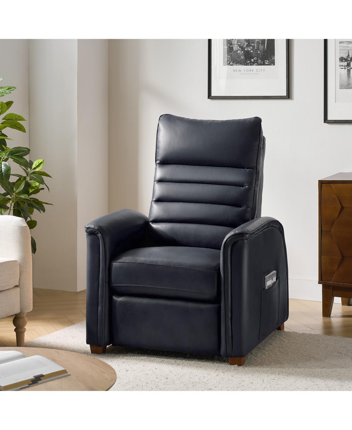 Bernhard Modern Dual Motor Genuine Leather Power Zero Gravity Recliner