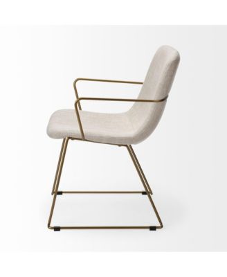 Soft Upholstered Fabric Dining Arm Chair for Comfort and Style