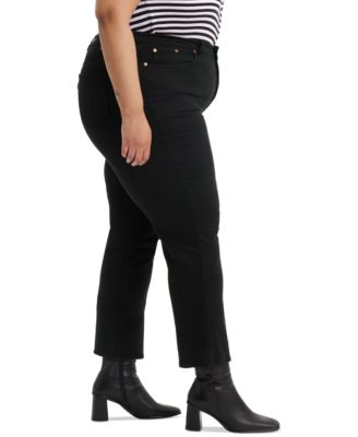 Plus Size Wedgie High-Rise Straight-Leg Jeans 