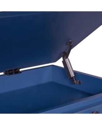 Classic Storage Bench with Cushioned Seat and Three Drawers for Entryway and Living Room