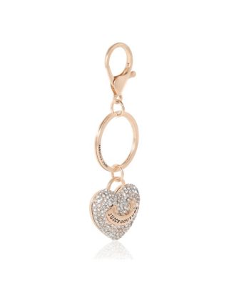 Pave Heart Keychain – Sparkling Gold-Tone Charm