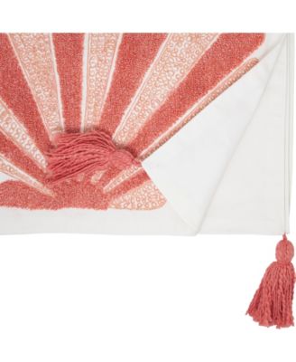 Ocean Breeze Embroidered Seashell Table Runner, 16" x 72"