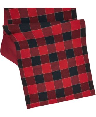 Shimmer Stitch Plaid Table Runner, 16" x 72"