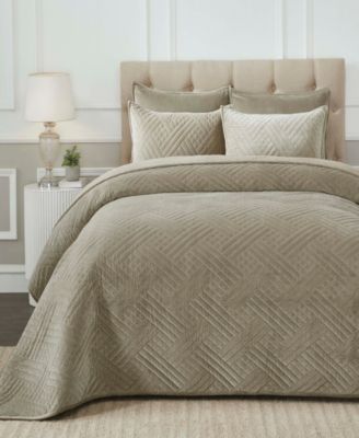 Karina Cotton Velvet Lightweight 3-Pc. Quilt Set, Queen
