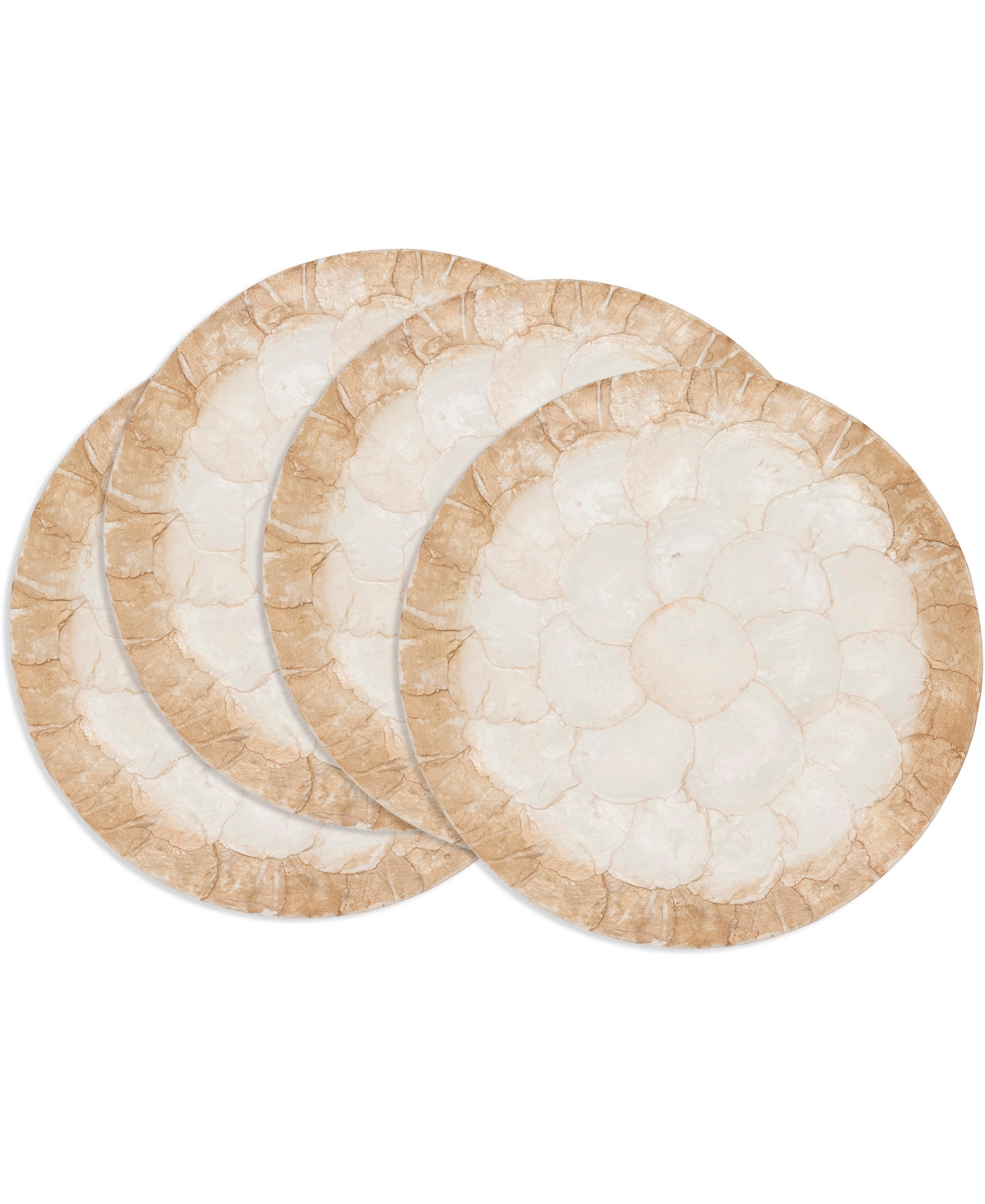 Saro Lifestyle Glow Capiz Placemats, 15" Round In Gold