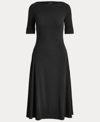 Women's Rib-Knit Stretch Cotton Midi Dress