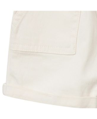 Baby Girls Twill Shorts, Light Tan