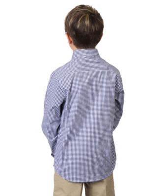 Big Boys Signature Gingham Long Sleeve Shirt