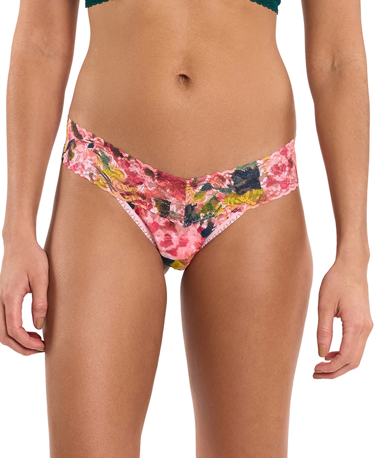 Hanky Panky Women's Printed Signature Lace Low Rise Thong In Multi