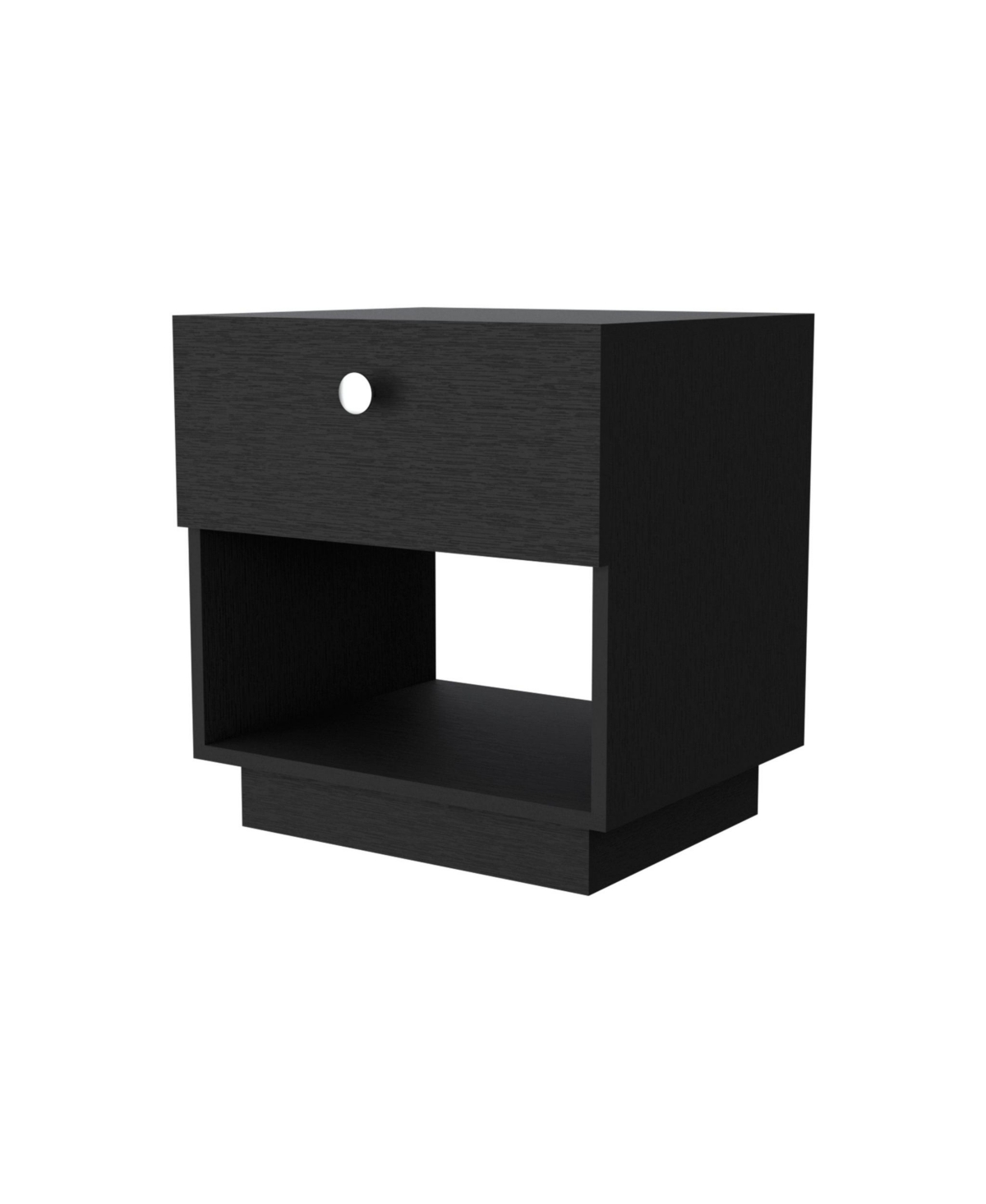 20" Black One Drawer Nightstand With Integrated Tech