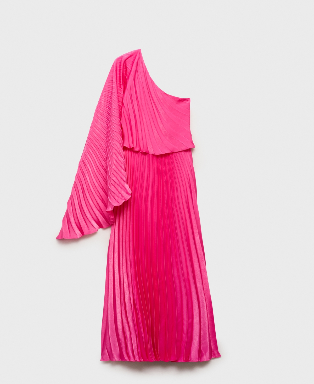 Women's Long Flared Cape Dress - Fuchsia
