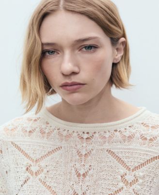 Women's Oversized Openwork Knitted Sweater