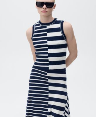 Women's Asymmetrical Striped Knit Skirts