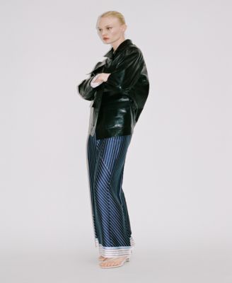 Women's Combined Stripes Satin Pants