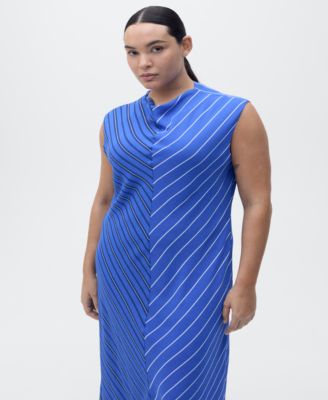 Women's Combined Striped Flared Dress