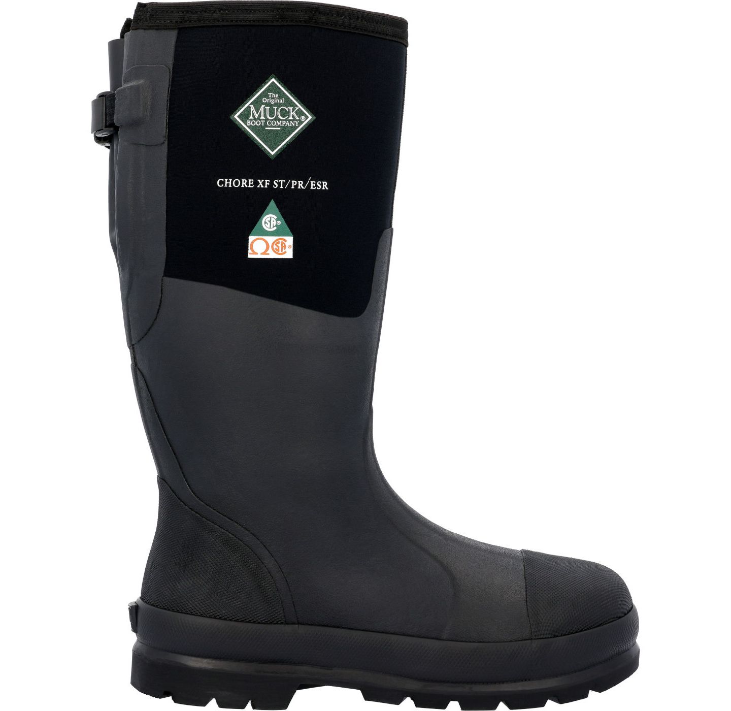 Мужские ботинки MUCK Chore Classic Steel Toe XF (Wide Calf), цвет: Чёрный — фото 2