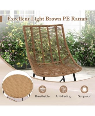 3 PCS Outdoor Furniture Set with Pet House & Heavy Duty Metal Frame