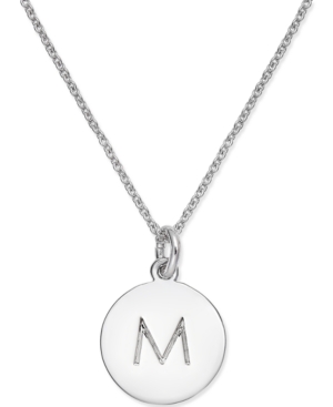 image of Kate Spade New York Silver-Tone Disc Initials 18