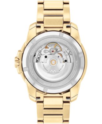 Men's Bold Verso Swiss Automatic Ionic Plated Light Gold Steel Watch, 41mm