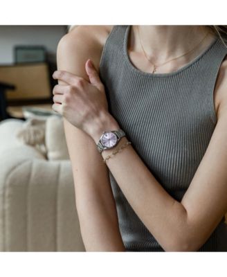 Women's Chain Link Bracelet – Silver-Plated Steel 7"