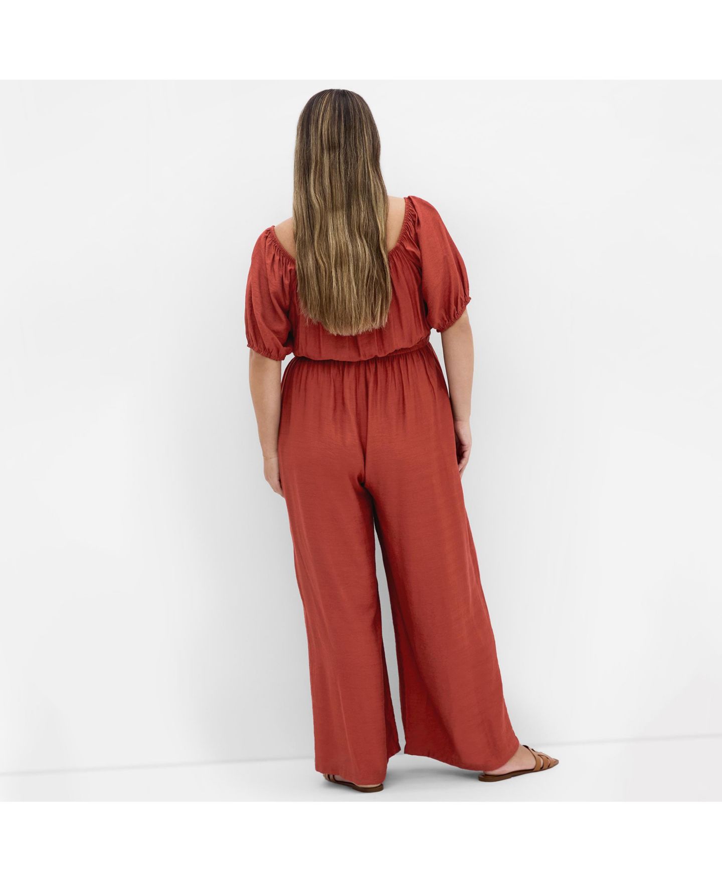 Женский комбинезон CITY CHIC Plus Size Erica Jumpsuit, цвет: Коричный — фото 3