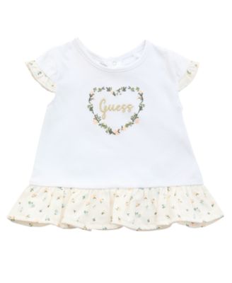 Baby Girls 3-Piece Short Sleeve T-Shirt, Shorts, and Bucket Hat Set