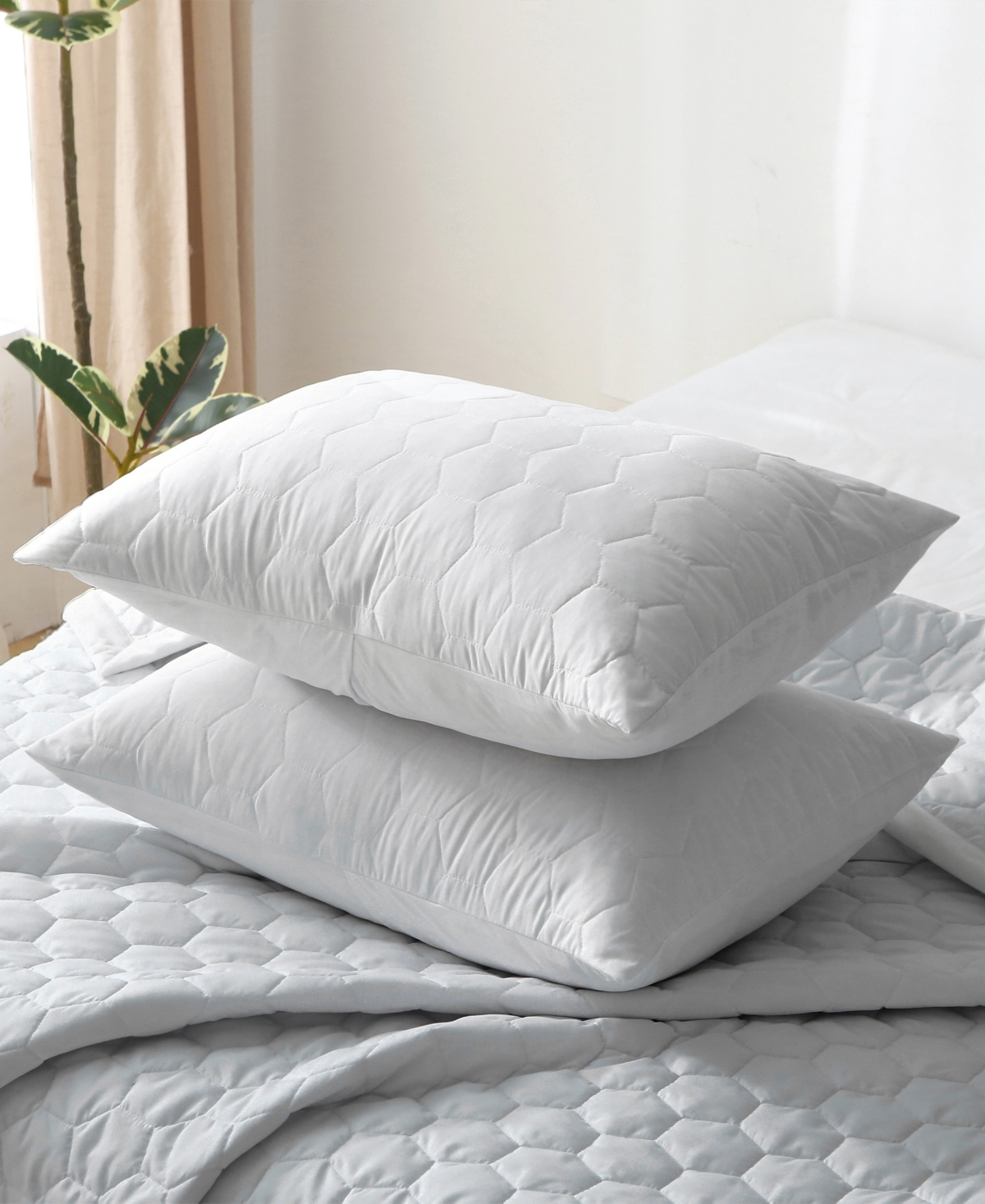 St. James Home Mini Honeycomb Down Alternative Blanket Set, Full/queen In Gray