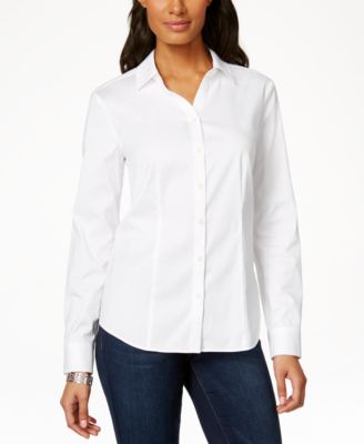 Charter Club - Solid Button Down Shirt, Only at Macy's