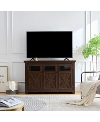 Farmhouse Buffet Cabinet with Storage, 3 Doors, Adjustable Shelf, Espresso