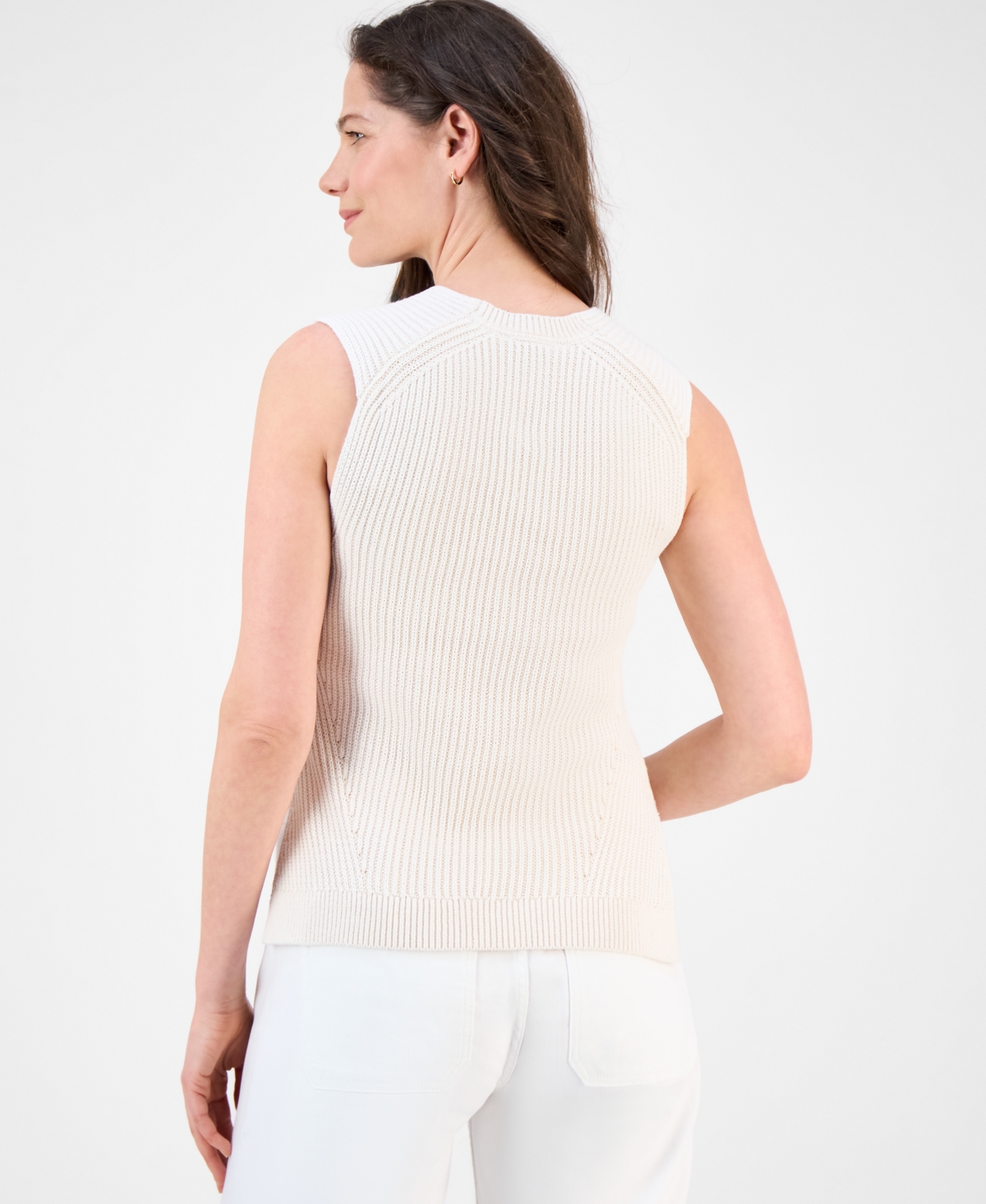 Nautica Jeans Women's Pleated V Neck Sweater