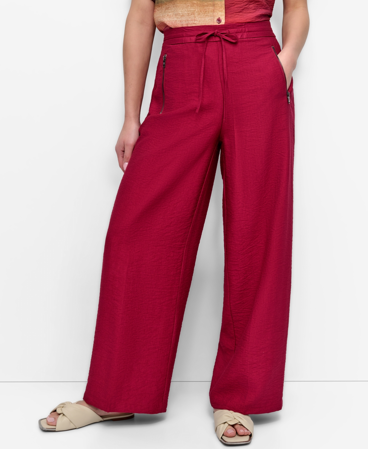 Dkny Drawstring Pants In Red