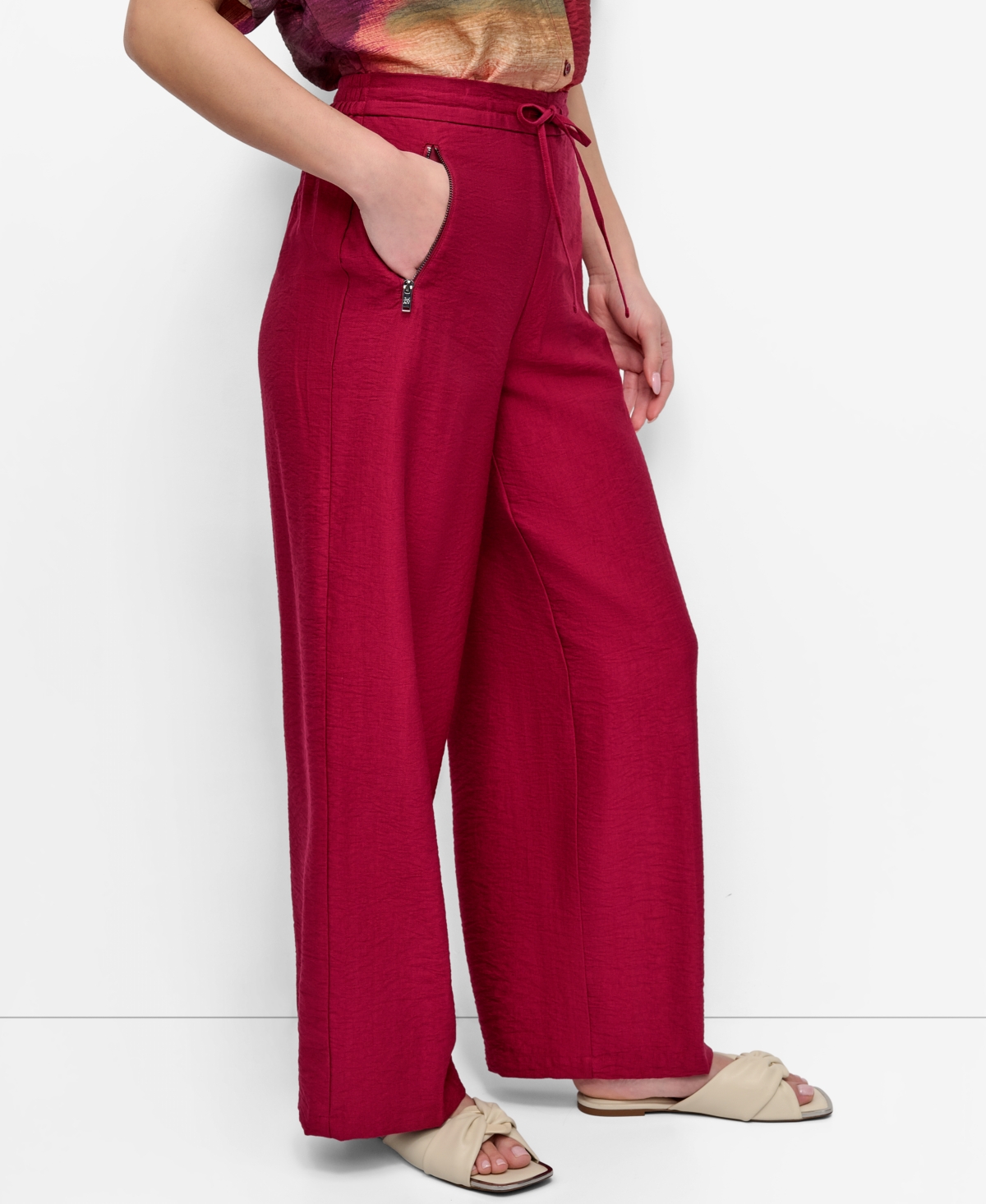 Dkny Drawstring Pants In Red